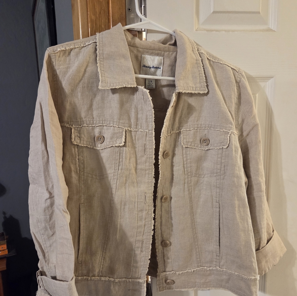 Tommy Bahama Light Tan Jean Jacket